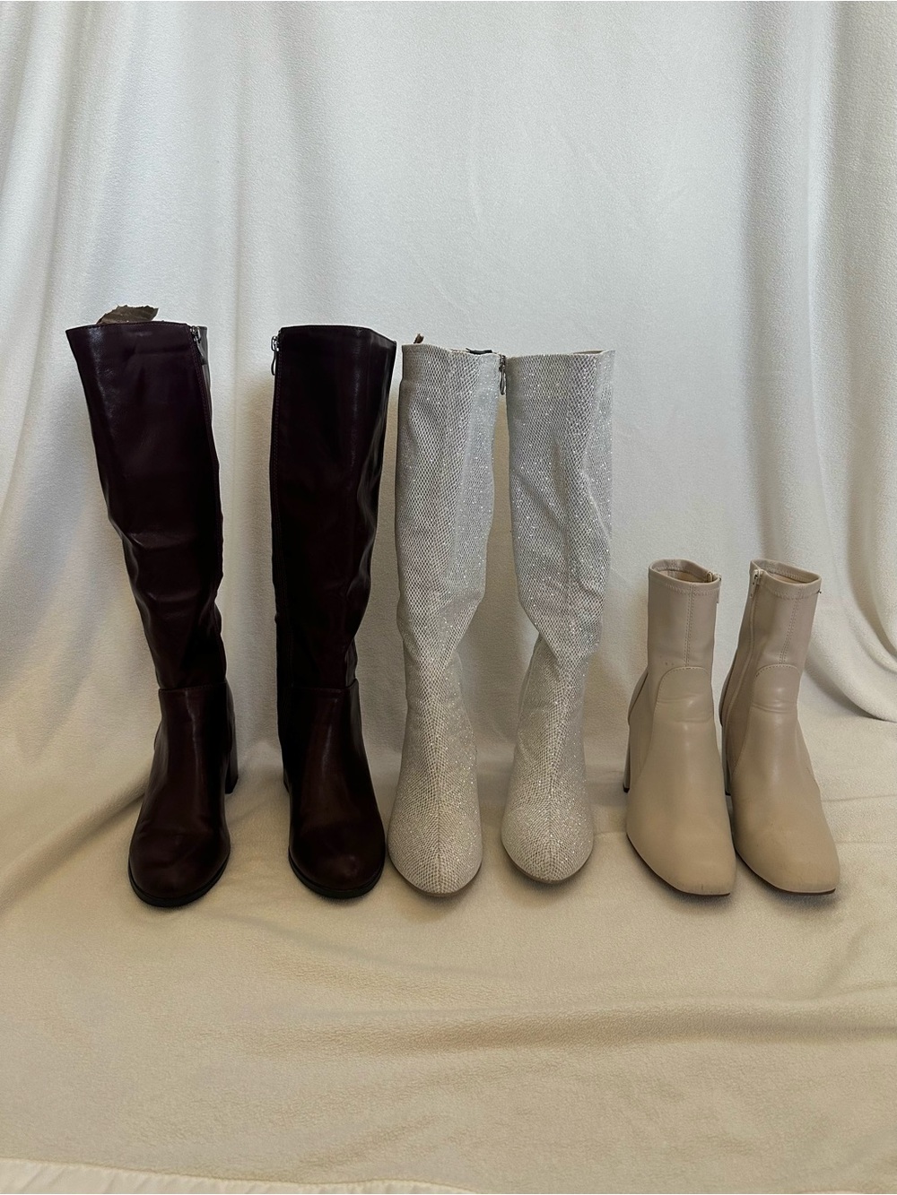 Women's 3 set of Boots. Riding Boots. Ankle Booties.